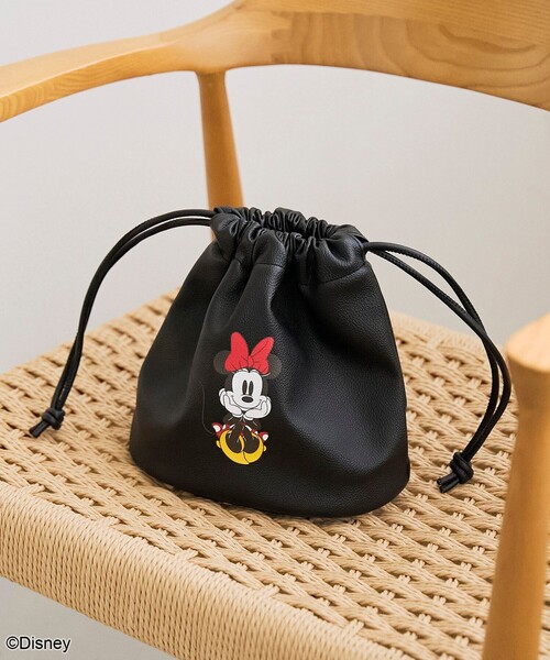 coen(コーエン)の「【MICKEY(ミッキー)/別注】レザーライク巾着バッグ(ショルダーバッグ・レディース・その他1/レッド/ブラック・FREE)」の3枚目の写真