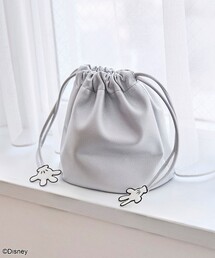 【MICKEY(ミッキー)/別注】レザーライク巾着バッグ
