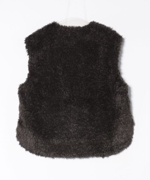 SWITCH BY ARCH(スイッチバイアーチ)の「【RES】【SWITCH by ARCH】Poodle Fur Vest プードル ファー ベスト ARM-723(ベスト・レディース・グレイッシュベージュ/チャコールグレー・FREE)」の3枚目の写真