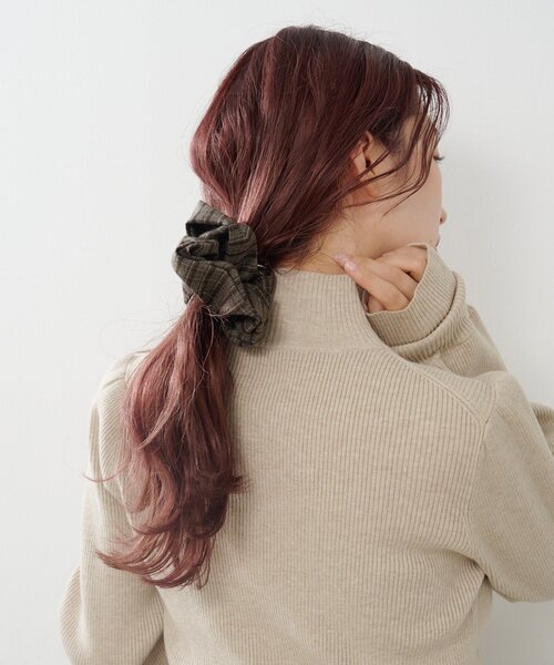 Kastane（カスタネ）の「【fiw.】チェックシュシュ（シュシュ・レディース・ダークグリーン/ブラウン/ネイビー・FREE）」の8枚目の写真