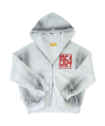 MAINBOOTH（メインブース）の「[ビートルズ] 1964 フードジップアップ（クラウドグレー）（パーカー）」