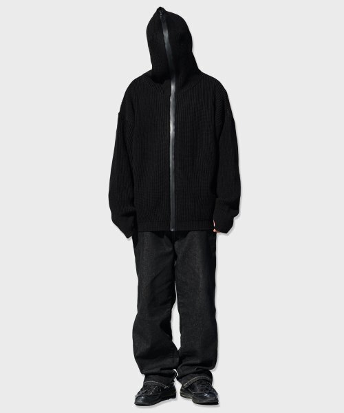 RESPECT(リスペクト)の「full zip up wool blend knit hood(ニット/セーター・メンズ・その他・LARGE/MEDIUM)」の5枚目の写真
