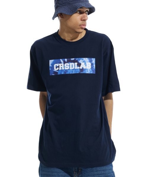 CREAM SODA LAB(クリームソーダラボ)の「クリームソーダラップ タイダイ ボックス 半袖Tシャツ ネイビー(Tシャツ/カットソー・メンズ・その他・LARGE/MEDIUM/X-LARGE/XX-LARGE)」の3枚目の写真