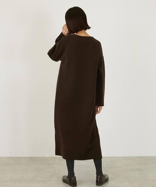LOGEMENT DE CLAIRE(ロジュモンドクレール)の「【LOURMARIN】ボトルネックニットワンピース(ワンピース・レディース・ネイビー/キャメル/ブラウン・FREE)」の8枚目の写真