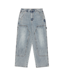 DOUBLE KNEE CARPENTER DENIM PANTS BLUE(CV2EFUD113A)