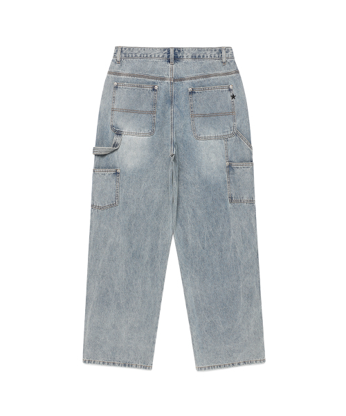 Cavish（カビシ）の「DOUBLE KNEE CARPENTER DENIM PANTS BLUE(CV2EFUD113A)（デニムパンツ・レディース・ブルー・MEDIUM/SMALL/LARGE）」の2枚目の写真