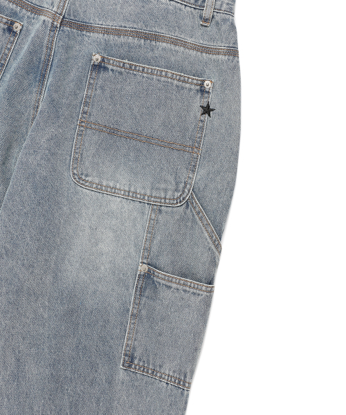 Cavish（カビシ）の「DOUBLE KNEE CARPENTER DENIM PANTS BLUE(CV2EFUD113A)（デニムパンツ・レディース・ブルー・MEDIUM/SMALL/LARGE）」の8枚目の写真
