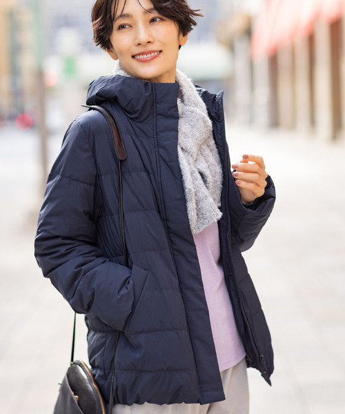 セール】【ダウン80%、フェザー20%】ショートダウンコート【撥水