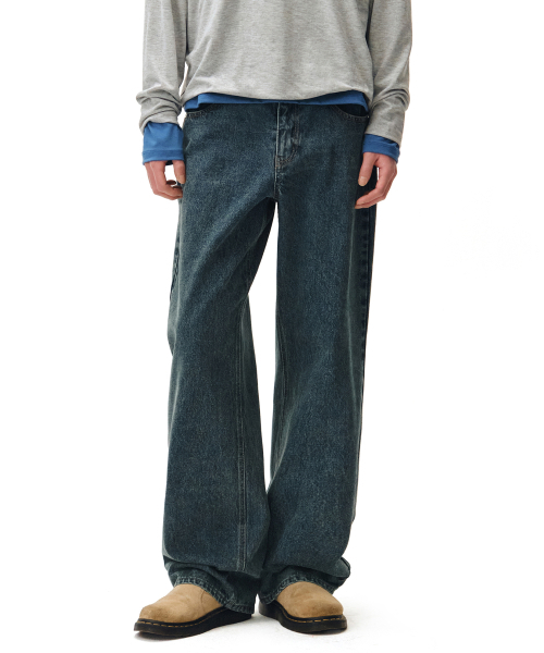 DECET(デケト)の「Mid Rise Wide Jeans DCPT027STNBlue(デニムパンツ・レディース・その他・34/32/30/26/28)」の6枚目の写真