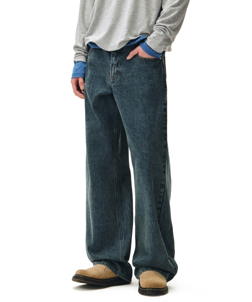 DECET(デケト)の「Mid Rise Wide Jeans DCPT027STNBlue(デニムパンツ・レディース・その他・34/32/30/26/28)」の5枚目の写真
