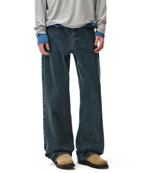 DECET(デケト)の「Mid Rise Wide Jeans DCPT027STNBlue(デニムパンツ・レディース・その他・34/32/30/26/28)」の4枚目の写真