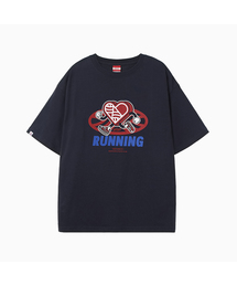 New Big Hearttrack Graphic T Shirt_Navy