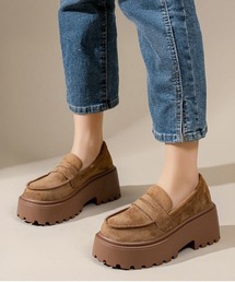 AMELY（エミリー）の「スエード調 厚底ローファー（ローファー）」