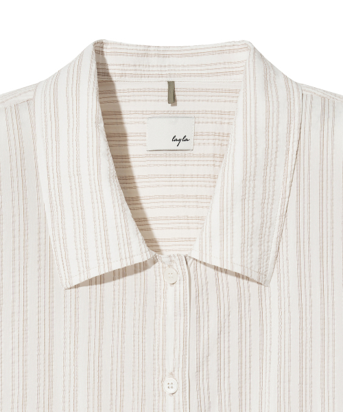 Diamond Layla(ダイアモンドレイラ)の「OL Vintage Pleated Stripe Shirt S145(シャツ/ブラウス・レディース・その他・LARGE)」の4枚目の写真