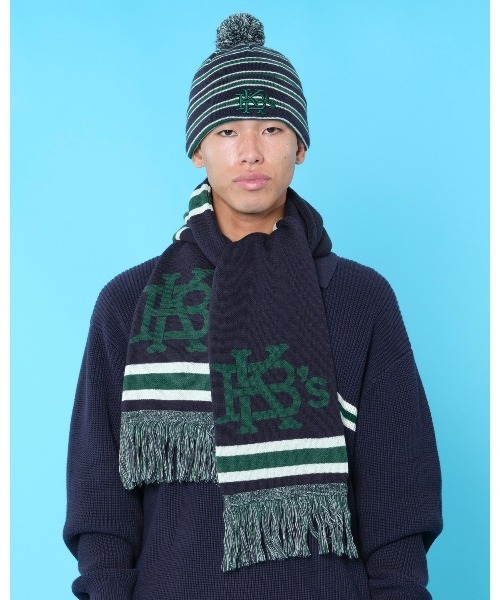 KEBOZ(ケボズ)の「EFG BORDER BEANIE(ニットキャップ/ビーニー・メンズ・ネイビー・FREE)」の2枚目の写真