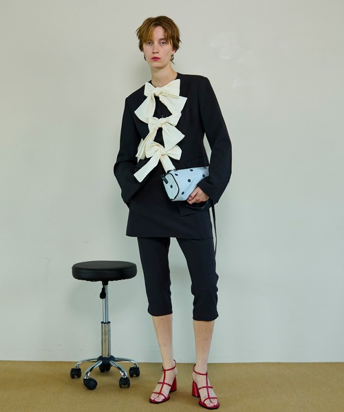 MAISON SPECIAL(メゾンスペシャル)の「Plump Heel Nude Sandals/プランプヒールヌーディサンダル(サンダル・レディース・ブラック/レッド/ライム/ライトイエロー・38/37/36)」の5枚目の写真