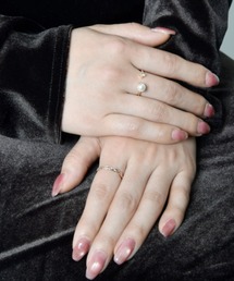 Flowering（フラワーリング）の「【3個セット】うねり/パール/ビジュー/クラシカル/セットリング/サイズ調整可能（リング）」