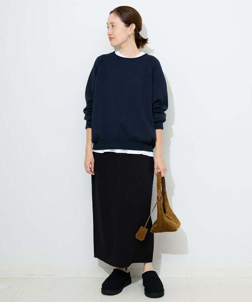 SLOBE IENA(スローブイエナ)の「《セットアップ対応可/WEB限定カラーあり/追加2》ミラノリブタイトスカート(スカート・レディース・グレー/ブラック/チャコールグレー/ネイビー・FREE)」の7枚目の写真