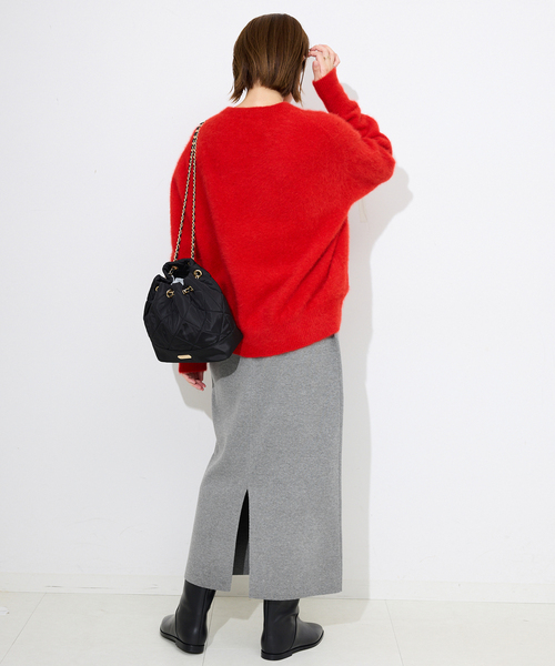 SLOBE IENA(スローブイエナ)の「《セットアップ対応可/WEB限定カラーあり/追加2》ミラノリブタイトスカート(スカート・レディース・グレー/ブラック/チャコールグレー・FREE)」の8枚目の写真