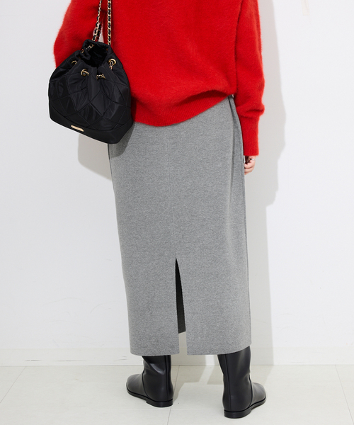 SLOBE IENA(スローブイエナ)の「《セットアップ対応可/WEB限定カラーあり/追加2》ミラノリブタイトスカート(スカート・レディース・グレー/ブラック/チャコールグレー・FREE)」の10枚目の写真