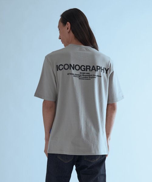 ICONOGRAPHY（アイコノグラフィー）の「LONDON ADDRESS VOLUME PRINT GR（Tシャツ/カットソー・メンズ・グレー・LARGE）」の3枚目の写真
