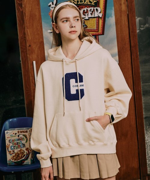 CONCEPTCOLLEGE（コンセプトカレッジ）の「ミックスCパッチクリームフードパーカー / フードパーカー [成人男女共用]（パーカー・レディース・その他・LARGE）」の5枚目の写真