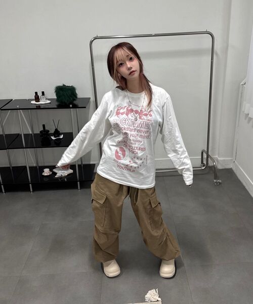 DEFYCLUBROBBERS(ディファイクラブロバース)の「Rock Family Long Sleeves (Indi Pink)(Tシャツ/カットソー・レディース・その他・MEDIUM/LARGE)」の6枚目の写真