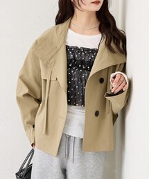 mystic | スタンドカラーショートトレンチ(トレンチコート)