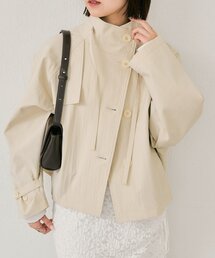 mystic | スタンドカラーショートトレンチ(トレンチコート)