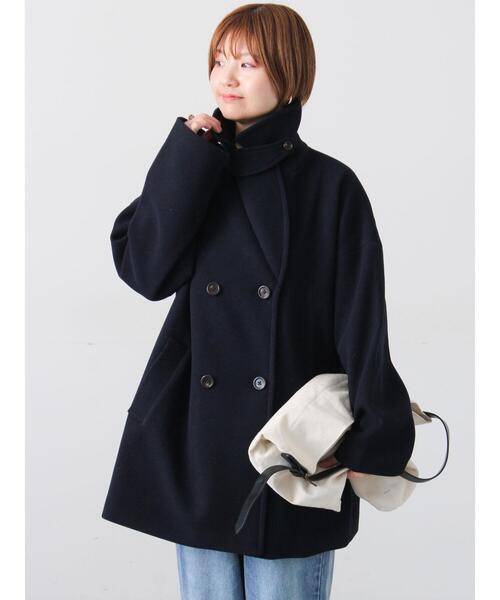 Lugnoncure（ルノンキュール）の「ウールライクミドルPコート（その他アウター・レディース・ブラウン/ネイビー/グレー・F）」の3枚目の写真