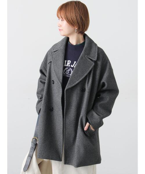 Lugnoncure（ルノンキュール）の「ウールライクミドルPコート（その他アウター・レディース・ブラウン/ネイビー/グレー・F）」の18枚目の写真