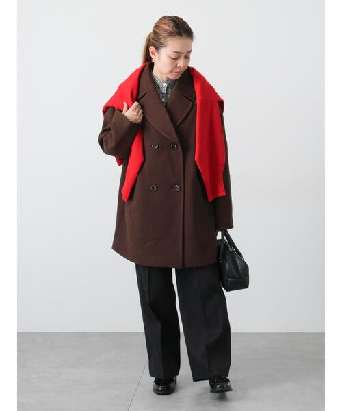 Lugnoncure（ルノンキュール）の「ウールライクミドルPコート（その他アウター・レディース・ブラウン/ネイビー/グレー・F）」の19枚目の写真