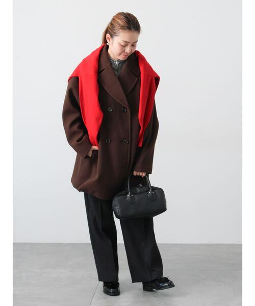 Lugnoncure（ルノンキュール）の「ウールライクミドルPコート（その他アウター・レディース・ブラウン/ネイビー/グレー・F）」の20枚目の写真