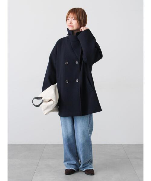Lugnoncure（ルノンキュール）の「ウールライクミドルPコート（その他アウター・レディース・ブラウン/ネイビー/グレー・F）」の6枚目の写真