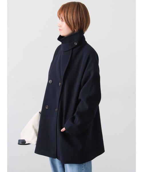 Lugnoncure（ルノンキュール）の「ウールライクミドルPコート（その他アウター・レディース・ブラウン/ネイビー/グレー・F）」の7枚目の写真
