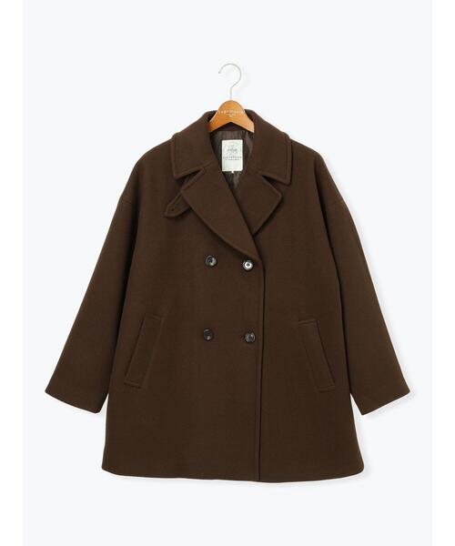 Lugnoncure（ルノンキュール）の「ウールライクミドルPコート（その他アウター・レディース・ブラウン/ネイビー/グレー・F）」の9枚目の写真