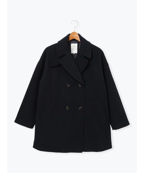 Lugnoncure（ルノンキュール）の「ウールライクミドルPコート（その他アウター・レディース・ブラウン/ネイビー/グレー・F）」の10枚目の写真