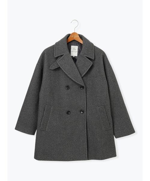 Lugnoncure（ルノンキュール）の「ウールライクミドルPコート（その他アウター・レディース・ブラウン/ネイビー/グレー・F）」の11枚目の写真