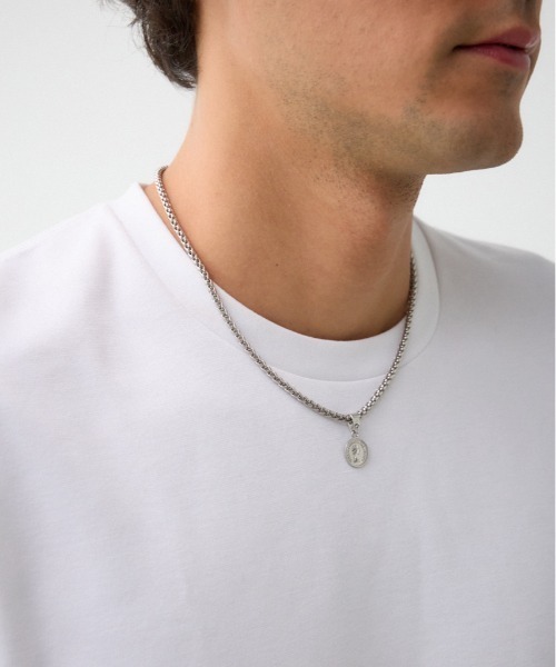 AZUL by moussy（アズールバイマウジー）の「ツイストチェーンコインネックレス（ネックレス・メンズ・ゴールド/ブラック/シルバー・FREE）」の3枚目の写真