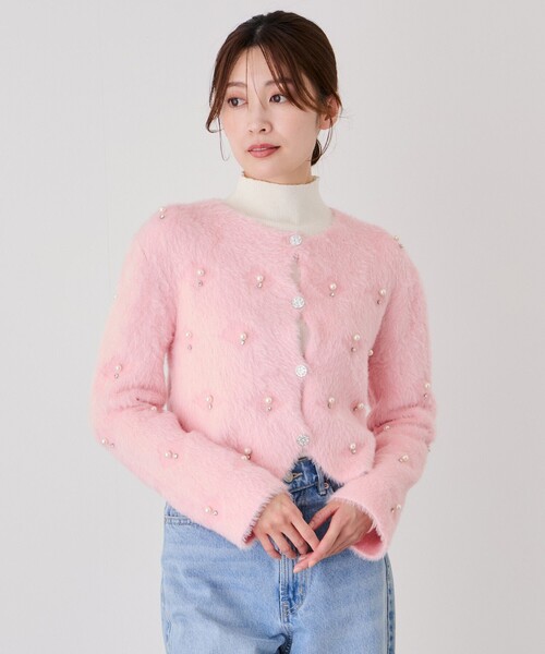 Jayro(ジャイロ)の「パール付きニットカーディガン(カーディガン/ボレロ・レディース・ブラック/グレー/ピンク/ベージュ・M)」の17枚目の写真