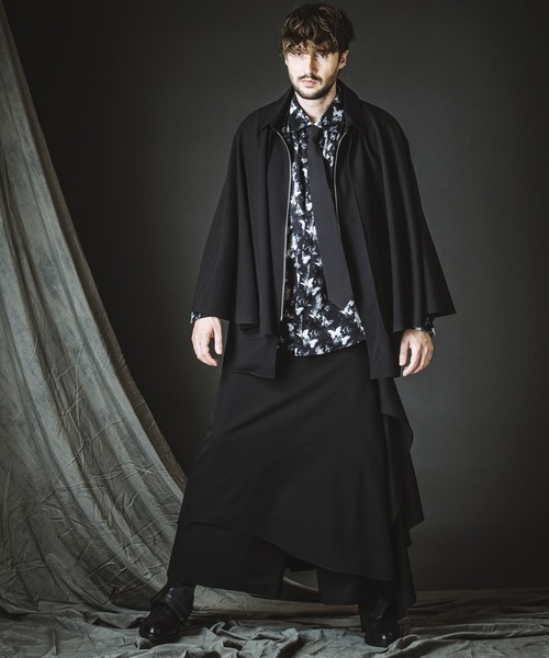 NO ID.（ノーアイディ）の「【NO ID.】Neck Gather Big Shirt with Tie / ネクタイ 付 ネック ギャザー ビッグ シャツ（シャツ/ブラウス・メンズ・ホワイト/ブラック・ONE SIZE）」の9枚目の写真