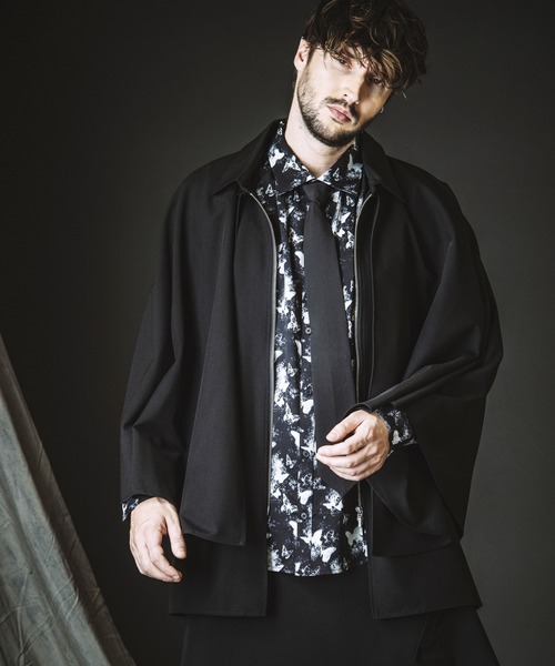 NO ID.（ノーアイディ）の「【NO ID.】Neck Gather Big Shirt with Tie / ネクタイ 付 ネック ギャザー ビッグ シャツ（シャツ/ブラウス・メンズ・ホワイト/ブラック・ONE SIZE）」の11枚目の写真