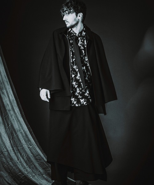 NO ID.（ノーアイディ）の「【NO ID.】Neck Gather Big Shirt with Tie / ネクタイ 付 ネック ギャザー ビッグ シャツ（シャツ/ブラウス・メンズ・ホワイト/ブラック・ONE SIZE）」の16枚目の写真