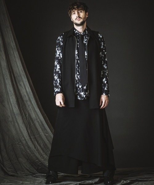 NO ID.（ノーアイディ）の「【NO ID.】Neck Gather Big Shirt with Tie / ネクタイ 付 ネック ギャザー ビッグ シャツ（シャツ/ブラウス・メンズ・ホワイト/ブラック・ONE SIZE）」の18枚目の写真