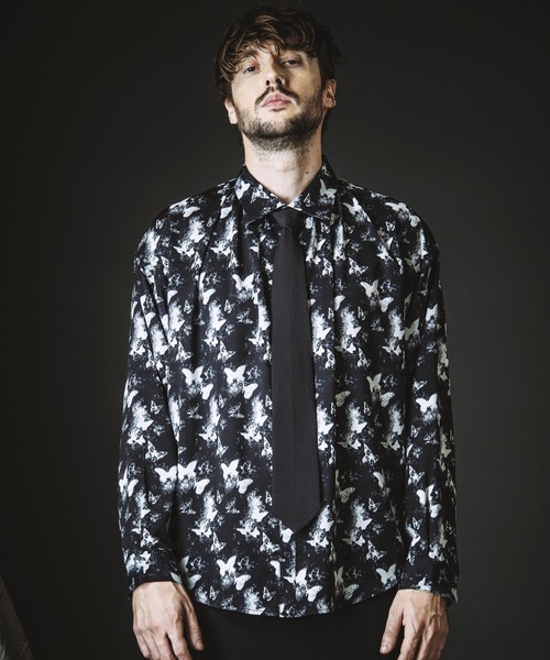 NO ID.（ノーアイディ）の「【NO ID.】Neck Gather Big Shirt with Tie / ネクタイ 付 ネック ギャザー ビッグ シャツ（シャツ/ブラウス・メンズ・ホワイト/ブラック・ONE SIZE）」の5枚目の写真