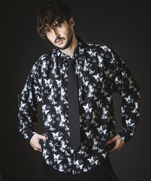 NO ID.（ノーアイディ）の「【NO ID.】Neck Gather Big Shirt with Tie / ネクタイ 付 ネック ギャザー ビッグ シャツ（シャツ/ブラウス・メンズ・ホワイト/ブラック・ONE SIZE）」の7枚目の写真