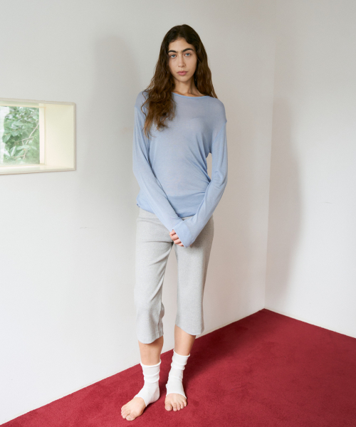 38COMEONCOMMON(38カモンコモン)の「Sheer Touch Long Sleeve (Sky Blue)(Tシャツ/カットソー・レディース・その他・FREE)」の2枚目の写真