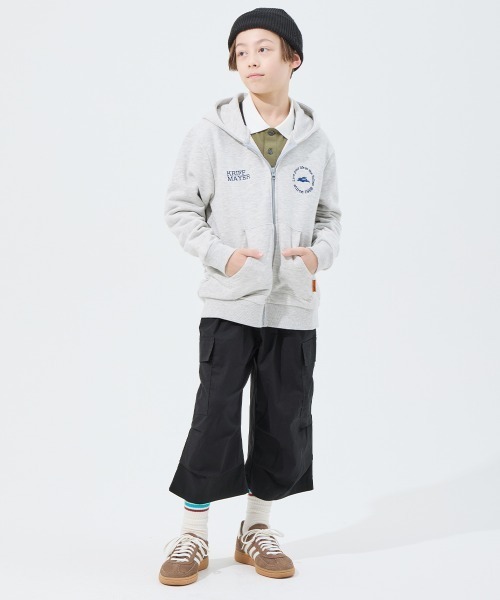 KRIFF MAYER Kid's Collection（クリフメイヤーキッズコレクション）の「【速乾】ゆるクロップドカーゴパンツ（カーゴパンツ・キッズ・ベージュ/ブルー/ブラック/オリーブ・120/170/160/150/140/130）」の20枚目の写真