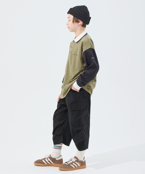 KRIFF MAYER Kid's Collection（クリフメイヤーキッズコレクション）の「【速乾】ゆるクロップドカーゴパンツ（カーゴパンツ・キッズ・ベージュ/ブルー/ブラック/オリーブ・120/170/160/150/140/130）」の22枚目の写真
