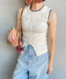 MILLER | 【WEB先行予約】[MILLER/ミラー] 別注 配色 センタースリット パネルリブタンクトップ(タンクトップ)